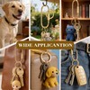 6Pcs Brass Gold Carabiner Oval Key Ring, Anti-Theft Screw Lock