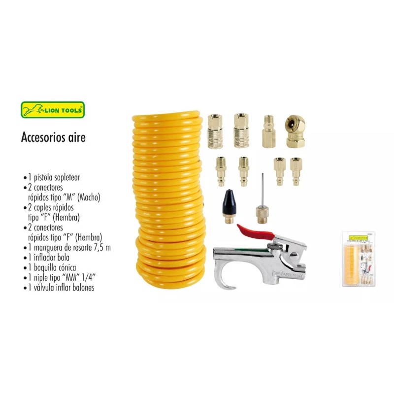 Lion Tools Accesorios Aire Compresor Manguera 12 Accesorios Lion Tools