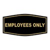 Fancy Employees Only - Letrero (negro/dorado) - Pequeño