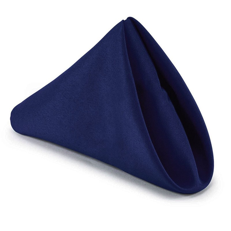 WedDecor 20 Inch Navy Cotton Polyester Table Napkin for Home,