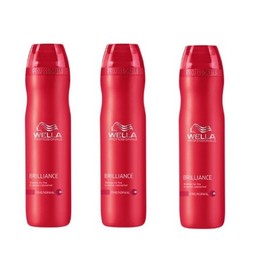 Wella Professionals Care Brilliance Shampoo for Fine Hair, Each 250ml/3 m