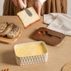 Butter Dish with Lid, Ceramic Butter Dish for Countertop, Airtight