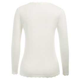 GRACE KARIN Women's Stretchy Long Sleeve Crew Neck Pullover Sweater 2025 White Size L