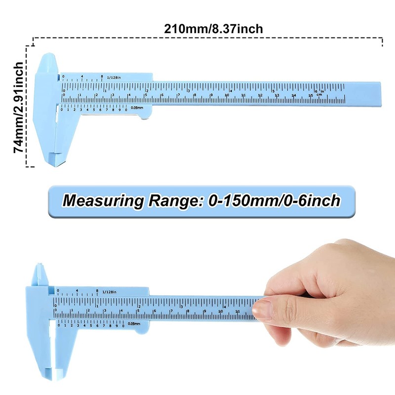 10 Pcs 150 mm Mini Plastic Caliper Vernier Caliper Double