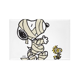 CafePress Snoopy And Woodstock Mummies Rectangle Magnet, 3"x2" Refrigerator Magnet