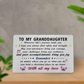 Granddaughter Inspirational Gifts - Granddaughter Birthday Card - Granddaughter Christmas Graduation Gifts from Grandma Grandpa