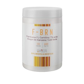 INNER  F-BRN  Frambuesa, L-Carnitina, Té Verde, Vinagre de Manzana, Café Verde  Termogénico Natural  Para 30 días                                     