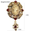 lureme Vintage Elegant Victorian Lady Beauty Cameo with Crystal Brooch