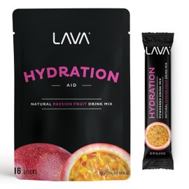 LAVA Morning Recovery | Electrolyte Powder Drink Mix | Passion Fruit Hydration Powder Packets | Low Sugar, Gluten Free, Non-GMO | 16 Sticks