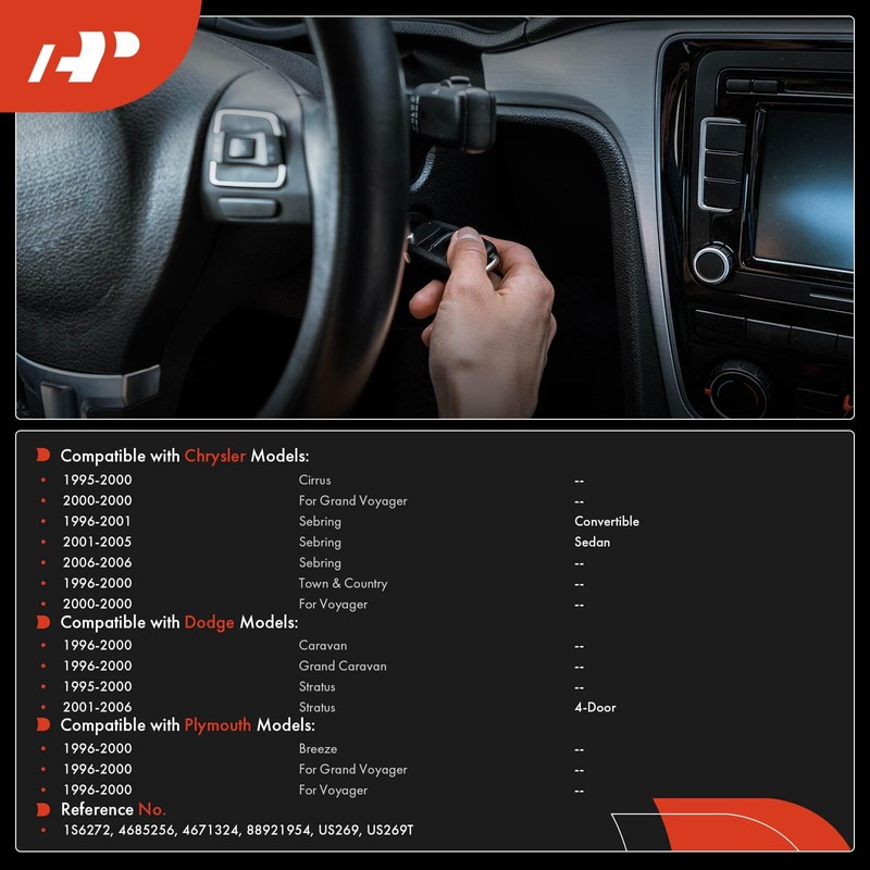 A-Premium Ignition Starter Switch Compatible with Dodge, Chrysler, Plymouth Vehicles