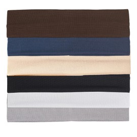 Women's Sports Headband, Pack of 6 Headbands, Women, Men's Non-Slip Neutral Headband, Highly Elastic Headband, Water Absorbent Hair Bands, Yoga Pilates Fitness Face Wash Hair Accessories