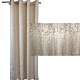 JEMIDI Opaque Curtain 140 x 245 cm - Curtain with Eyelets Attachment - Eyelet Curtain Decorative Curtain Shiny Look - 100% Polyester for Living Room Bedroom