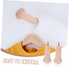 NUOBESTY 10pcs Screw on Coat Hanging Hook Wooden Shaker Pegs
