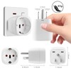 2 Pack EU to US Plug Adapter, Europe to US