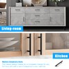 KNOBWELL 12 Pack 3-3/4 Inch Solid Black Kitchen Cabinet Handles,