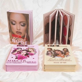 Professional Makeup Set with Eyeshadow, Lip Gloss, Highlighter, Blush and Contour Palette, 5-Piece Collection - Color: 43colors-B