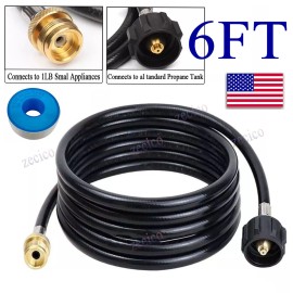 premiumwire 6FT Propane Adapter Hose LP Tank 1lb to 20lb Converter For QCC1 Type1 Gas Grill