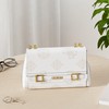 GUESS Women's Sestri Convertible Crossbody Flap, White Logo, One Size