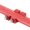8in Woodworking Marking Ruler Multifunctional Aluminum Alloy Portable Woodworking Scribing