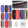 EZAUTO WRAP Universal Carbon Fiber Black PU Rubber Front Bumper