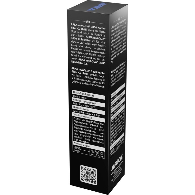 ARKA KF2RMD3800 Kohlefilter C2 Nachfüller Carbon Filter Refill myAqua 3800
