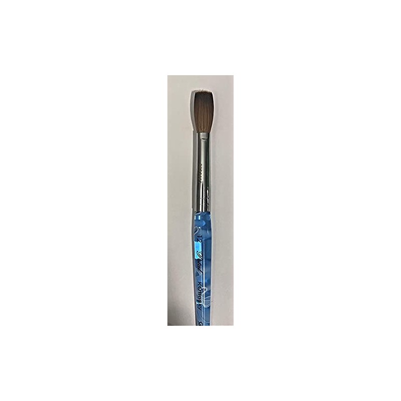 Blue Handle CRIMPED 100% Kolinsky Acrylic Nail Brush (Crimped 20)