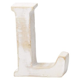 PASEO Wall Decor Wooden Alphabet L WF-35WH-L White Approx. 3.5 x 1.2 x 4.7 inches (9 x 3 x 12 cm)