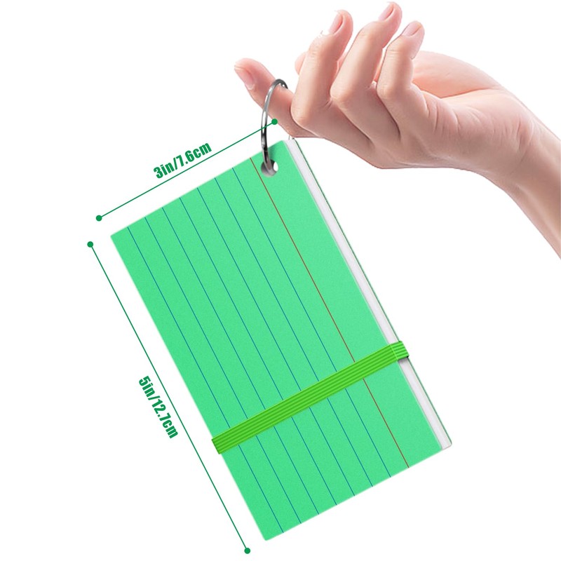 YIZUUN Index Cards 3x5, Flash Cards with Ring, 200 PCS,