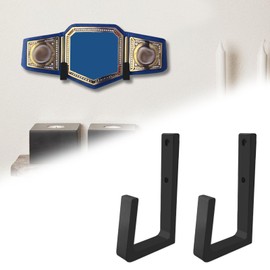 SUNUCO Wrestling Championship Belt Display Holder for Wall, Belt Horizontal Wall Mount Organizer, Wall Mounted Belt Display for Wrestlers Championship Hanging Display