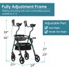 ELENKER Upright Rollator Walker, Stand Up Walkers for Seniors with