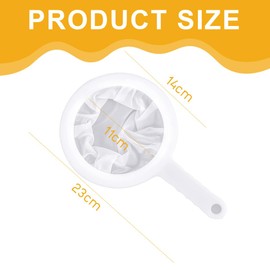 MEXRUMI Strainer, Pack of 2 Fine Strainer with Handle, 100 Mesh Hair Strainer, Kitchen Mesh Strainer, Ultra Fine Funnel Filter, Household Sieve Hand Strainer