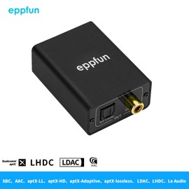 eppfun Bluetooth 5.4 Audio Receiver, Supports LE Audio/LDAC/LHDC/APTX-Lossless Adaptive, 192K/24-bit Bluetooth Receiver, Optical Digital/Coaxial, Compatible with Wired Speakers, Car/Stereo Systems,