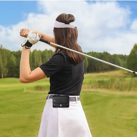 Golf Laser Rangefinder Case PU Leather Distance Meter Holder Instrument Storage Case Golf Ball Pouch Fashion, black, sports