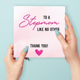 Step Mom Birthday Card, To A Stepmom Like No Other, Thank You, Mother's Day Card, Stepmother Mother's Day Card from Step Son or Step Daughter, 148mm