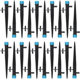 DACUAN 50 Emisores de Riego por Goteo para Tubos de Riego, Pulverizador de Emisor de Goteo Ajustable de 360 Grados con Estaca, Rociadores de Goteo de Riego para Sistema de Riego Para Jardín (azul)