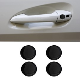 Tecledsn 4PCS Car Door Lock Keyhole Cover, Car Door Screw Covers, Door Entry Guard Shield, Car Decoration Accessories Keyhole Scratch Protection Sticker Universal for Vehicles (Brilliant Black)