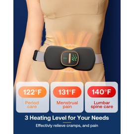 latumab Latumab Heating Pads, Portable Cordless Heating Pad, Heating Pad with 3 Heat Levels, Back or Belly Heating Pad, Ideal Gifts for Women, Girls, Black