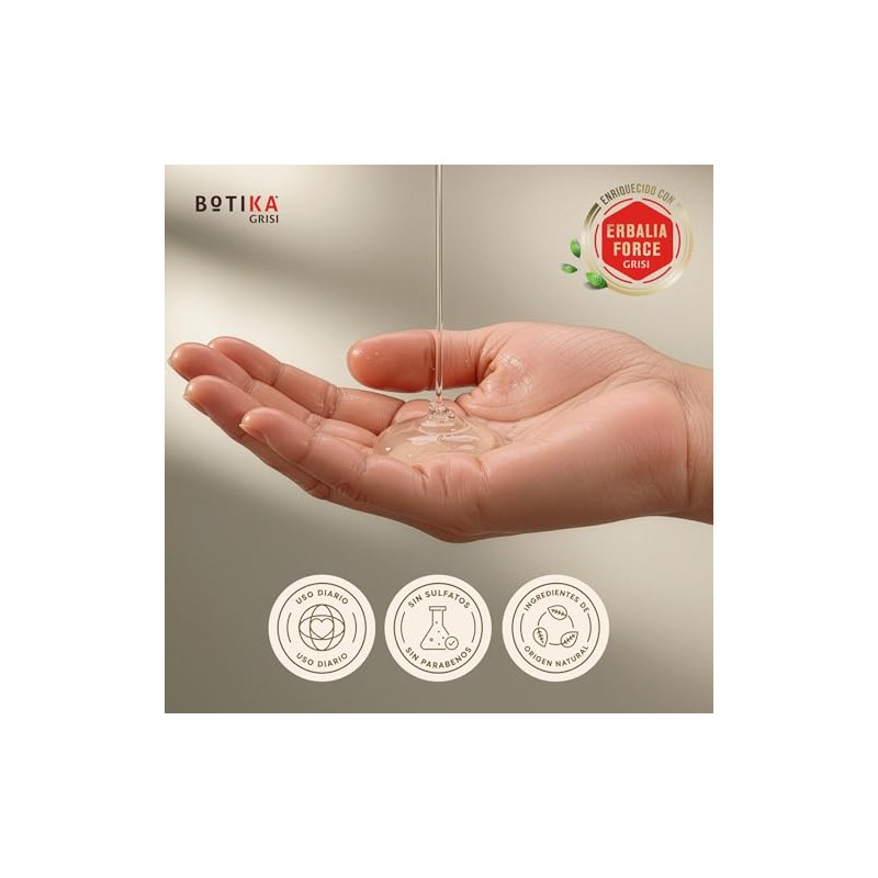 BOTIKA GRISI Shampoo Anticaída Natural con Jalea Real, 480 ml