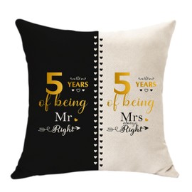 5th Anniversary Keepsake for Mr. Mrs. - 5th Wedding Anniversary Present for Couples Anniversary Decorations for Husband Wife, Gifts for 5 Year of Marriage 6 Wedding Gifts for Her Him (5th)