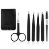 HappyGo Precision Tweezers Professional Stainless Steel Tweezer Set 6 Pack