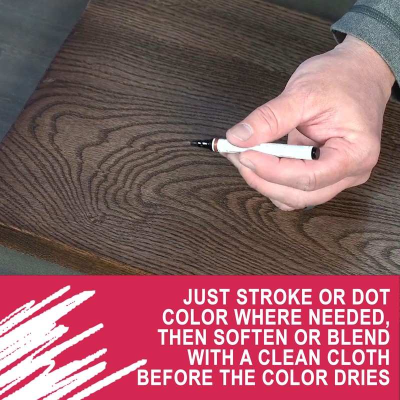 Mohawk Brush Tip Graining Marker - Dark Brown Mahogany