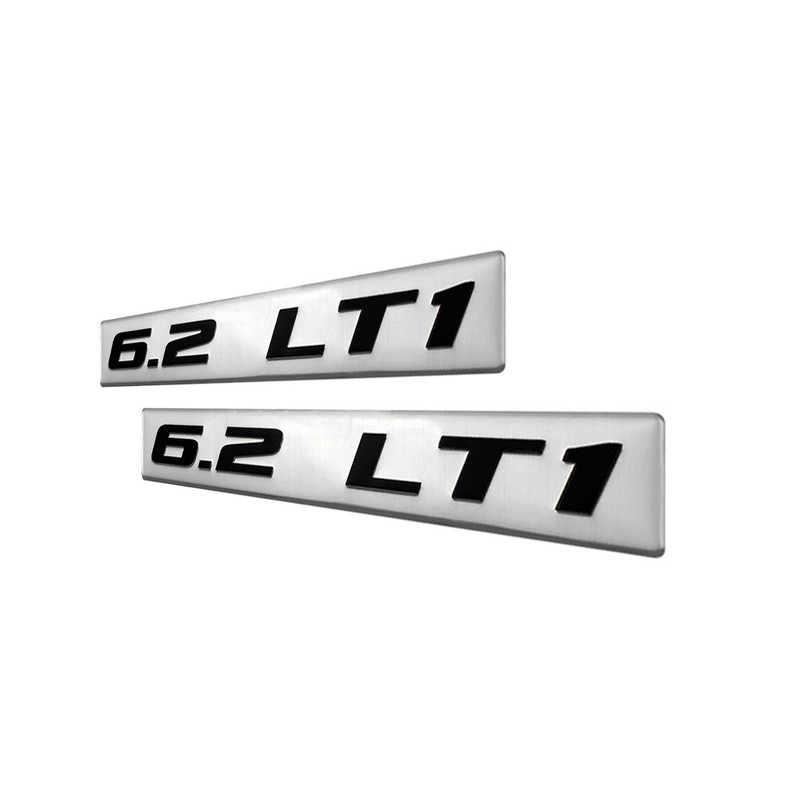 ERPART 6.2 LT1 Black on Silver Highly Polished Real Aluminum