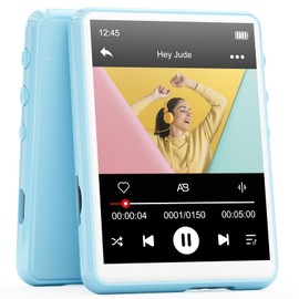 64GB MP3 Player with Bluetooth 5.3 - MECHEN 2.4" Full Touch Screen，Portable Digital HiFi Lossless Sound Music MP3 MP4 Player with Speaker，FM Radio，Line-in Recording，Earphones Included.