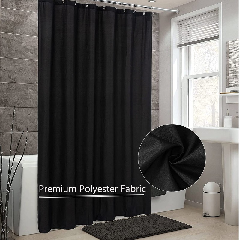 LLSCL Fabric Shower Curtain Liner, Waterproof Hotel Quality, Bathroom Curtains