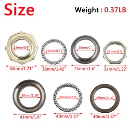 Minho Motorcycle Steering Stem Rod Bearing Ring Kit Compatible with Chinese GY6 50CC Motorcycle Scooter Mopeds Taotao ATM50