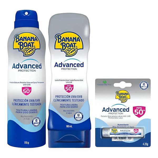 Banana Boat Pack 3 piezas Advanced Protection Fps 50 con