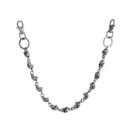 Hanary Gothic Alt Skull Chunky Pants Chain, Silver-tone Wallet Belt Chain, Goth Emo Punk Grunge Accessories, Jewelry Gift for Women