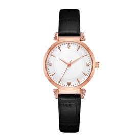CIVO Watches for Women Stylish Wristwatch: Designer Analogue Ladies Watches - Small Face Watch with Leather Strap Black