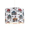 Modern and Colourful Monster Trucks Childrens Cotton Fabric Round Drum