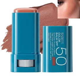 Barra de Rubor con SPF 50, Colorete Cremoso Multiusos para Mejillas y Labios, Protector Solar Físico con Óxido de Zinc, Hidratante con Vitamina E,... 